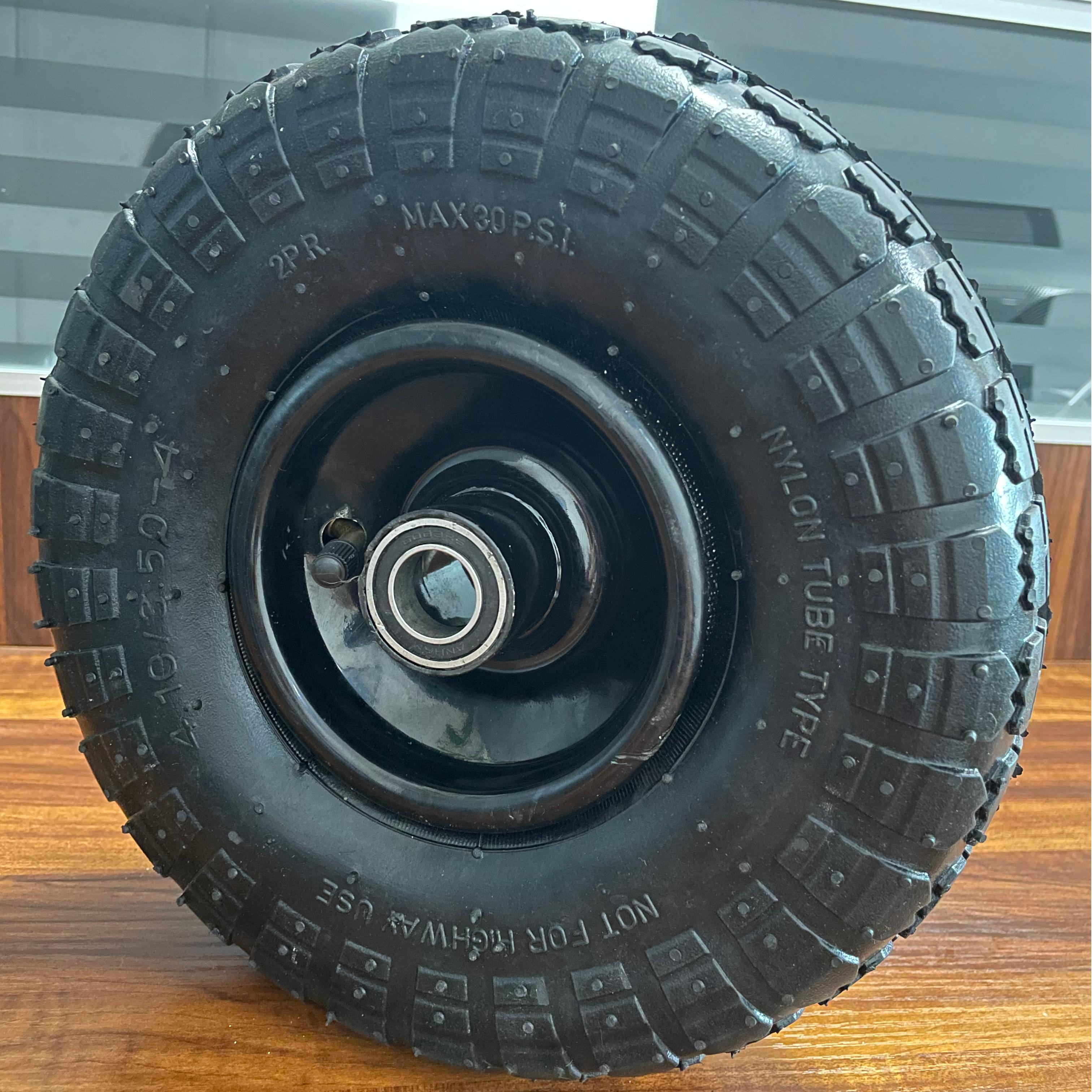 Parti di attrezzature per la movimentazione dei materiali del carrello a mano industriale per saldatura ad anello in acciaio per impieghi gravosi 10x4.10/3.50-4 all'ingrosso diretto in fabbrica