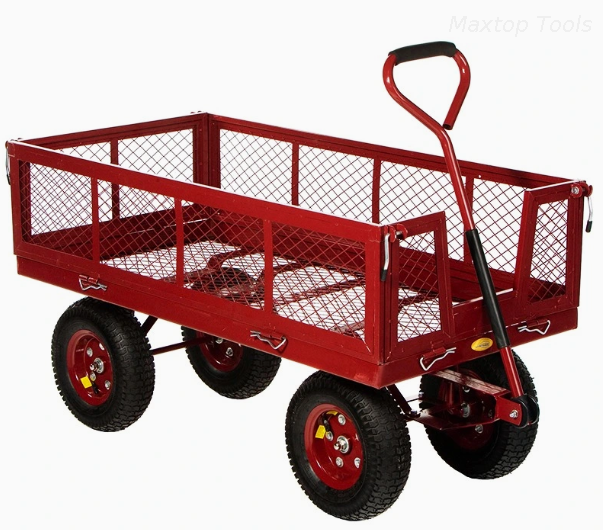 頑丈な可動フェンススチールメッシュユーティリティガーデンツールカート 