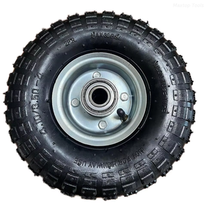 Venda por atacado direto da f&aacute;brica 10x4.10/3.50-4 Roda de borracha pneum&aacute;tica com aro de a&ccedil;o para servi&ccedil;os pesados ​​Carrinho de m&atilde;o industrial para caminh&atilde;o manual